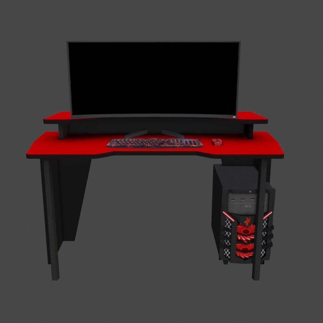 3D model Computer Pack 4 Low Poly Game Ready Model VR / AR / low-poly ...