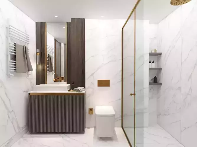 BATHROOM  3D MODEL - INTERIOR DESIGN