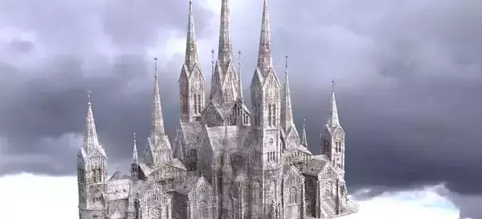 Art Deco Architecture Dark fantasy Cathedral