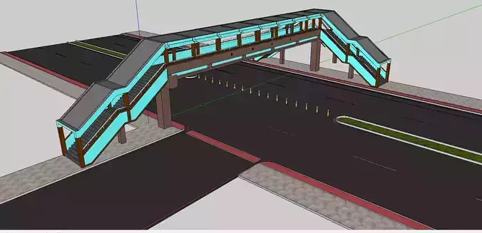 Skywalker bridge over road