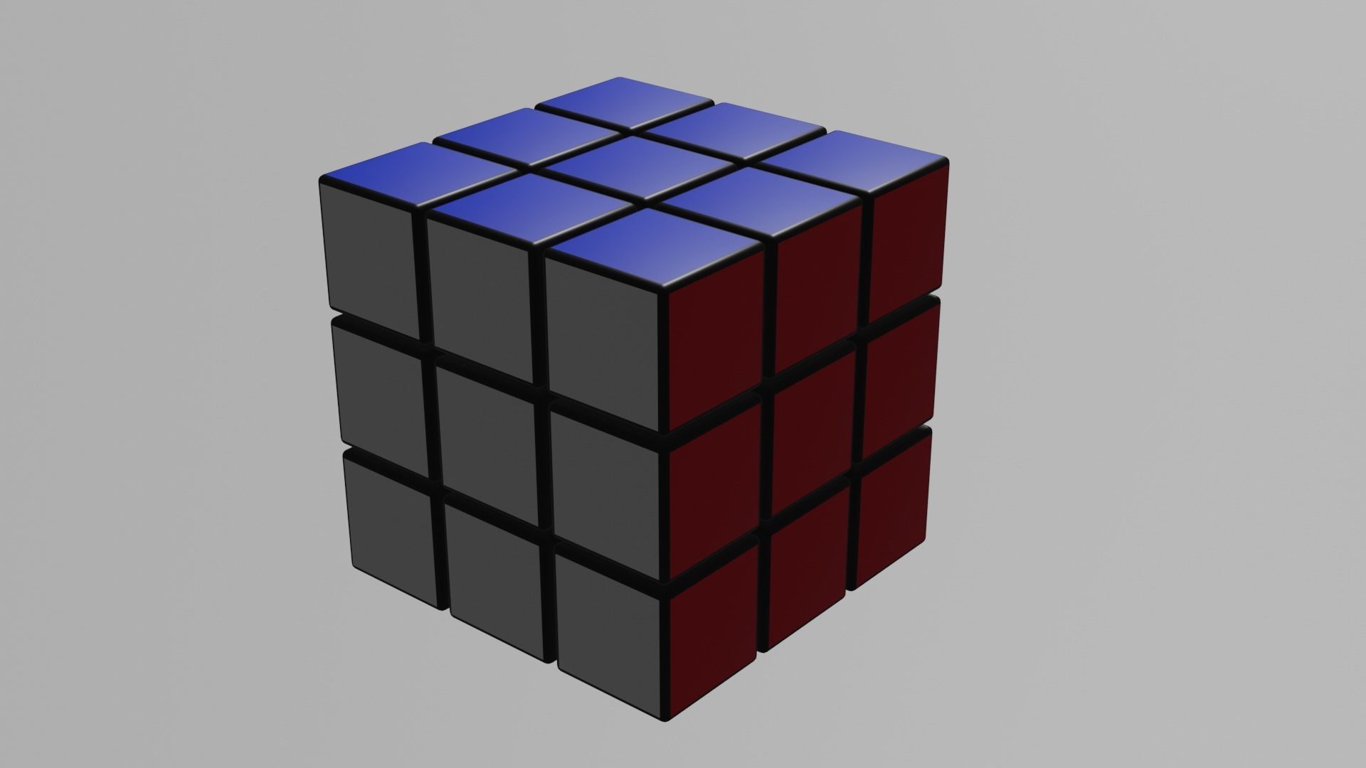 Rubiks Cube Low-poly 3D model_1
