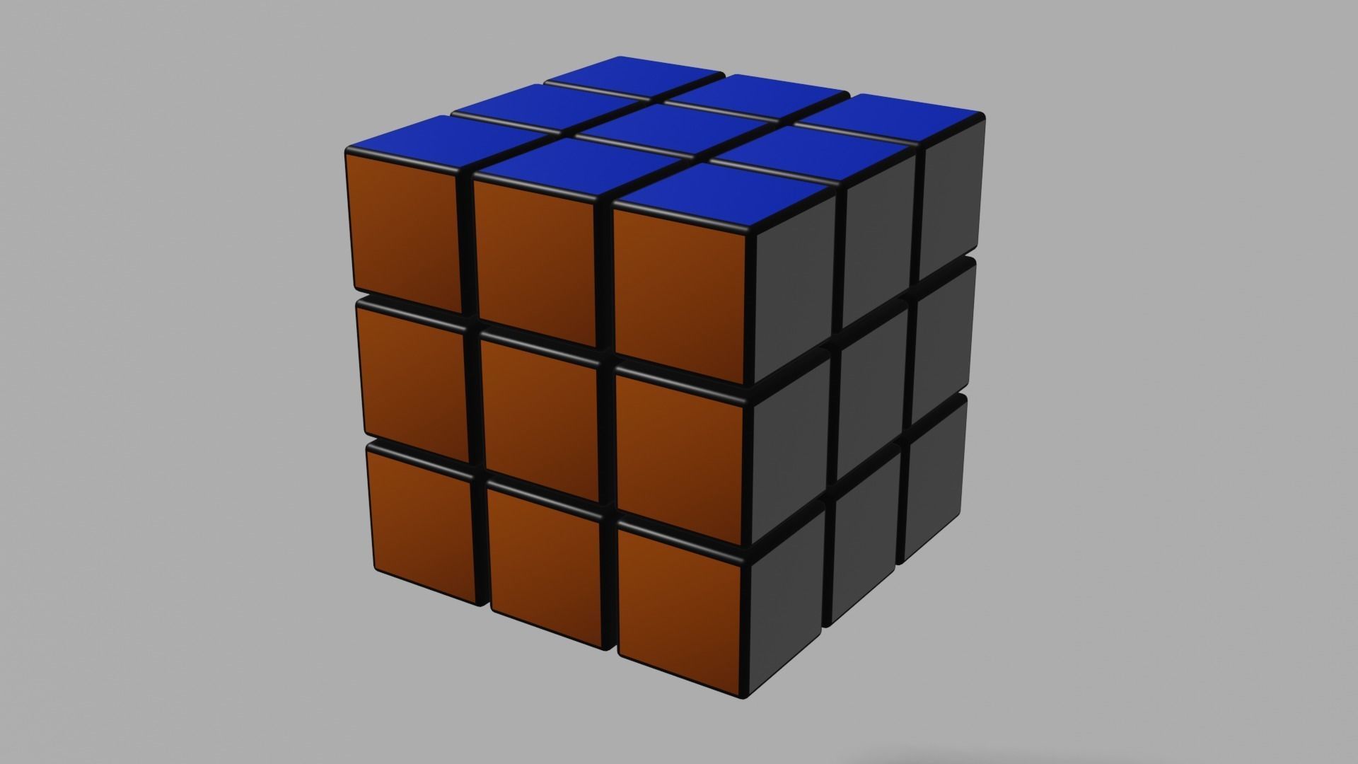 Rubiks Cube Low-poly 3D model_2