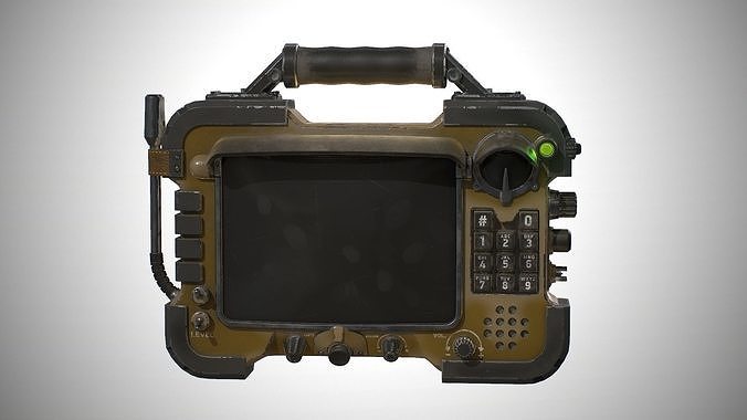 Retrofuturism Touch Pad Low-poly 3D model