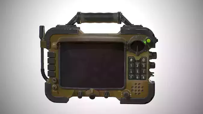 Retrofuturism Touch Pad Low-poly 3D model