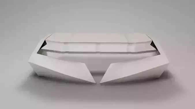 Futuristic space office desk