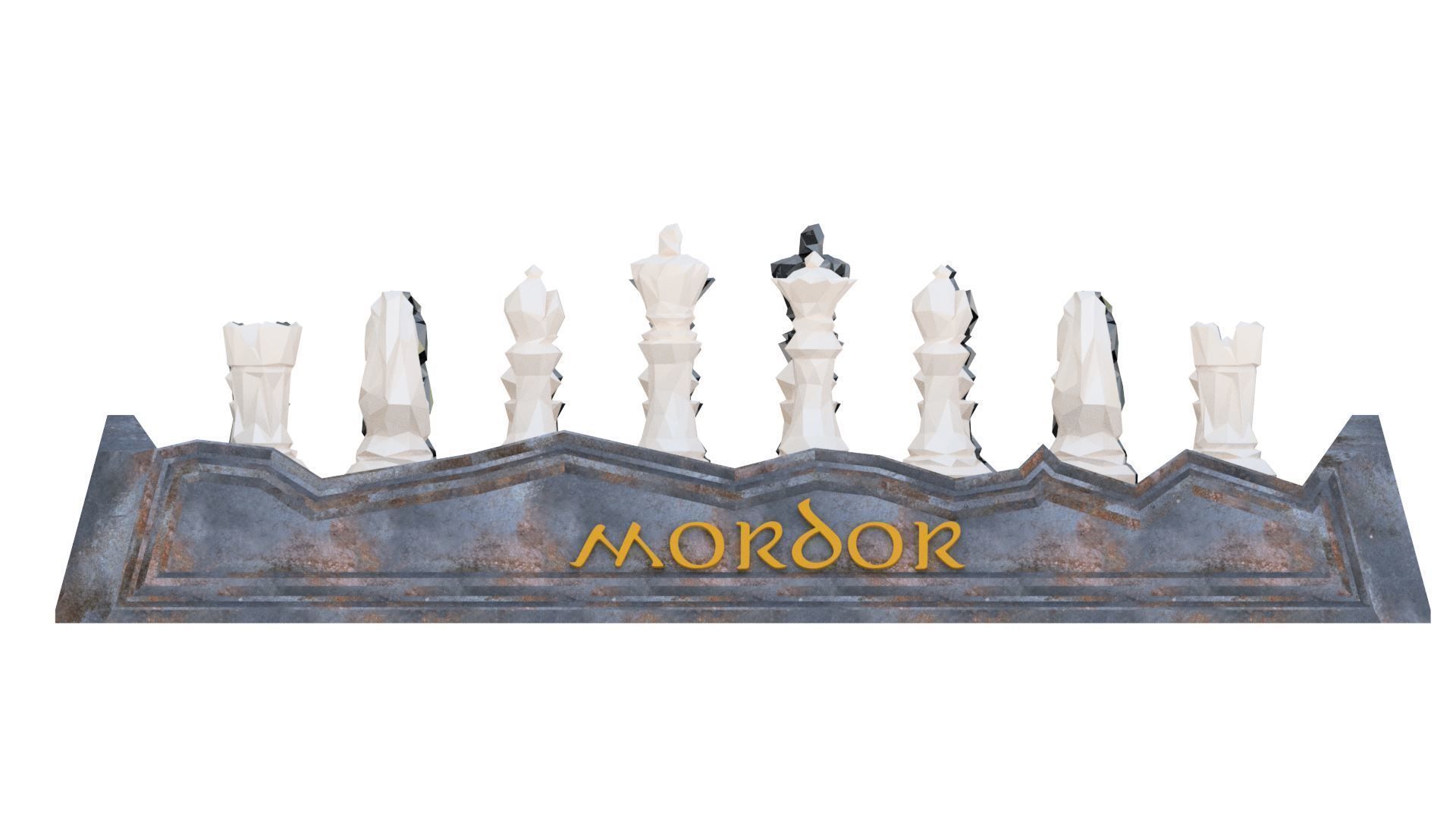 LORD OF THE RINGS - CHESS SET 3D print model_7