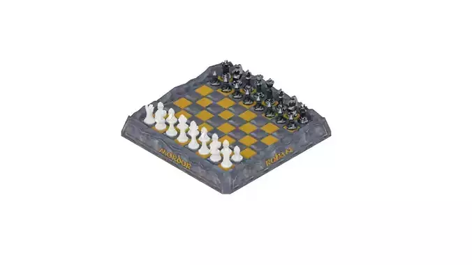  LORD OF THE RINGS - CHESS SET 3D print model