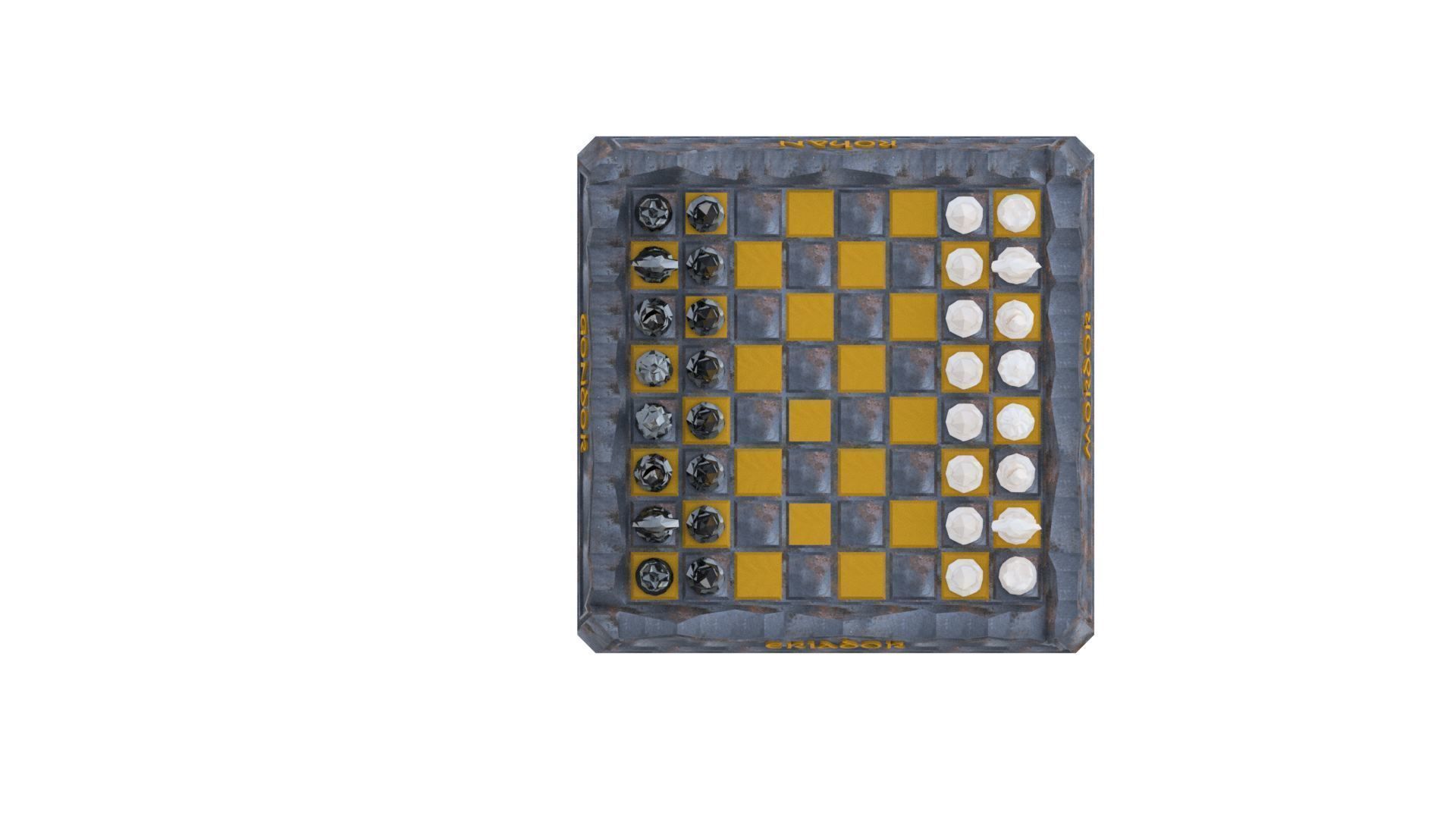 LORD OF THE RINGS - CHESS SET 3D print model_2