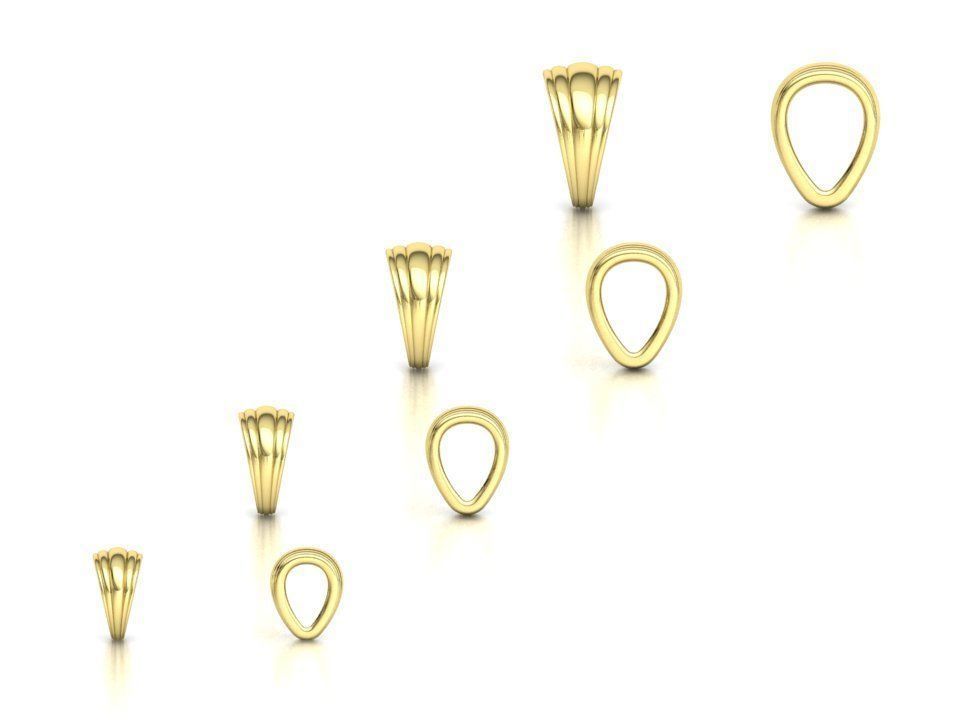 BAILS LOOP PACKAGE for Pendants Necklaces v2 3D print model_4