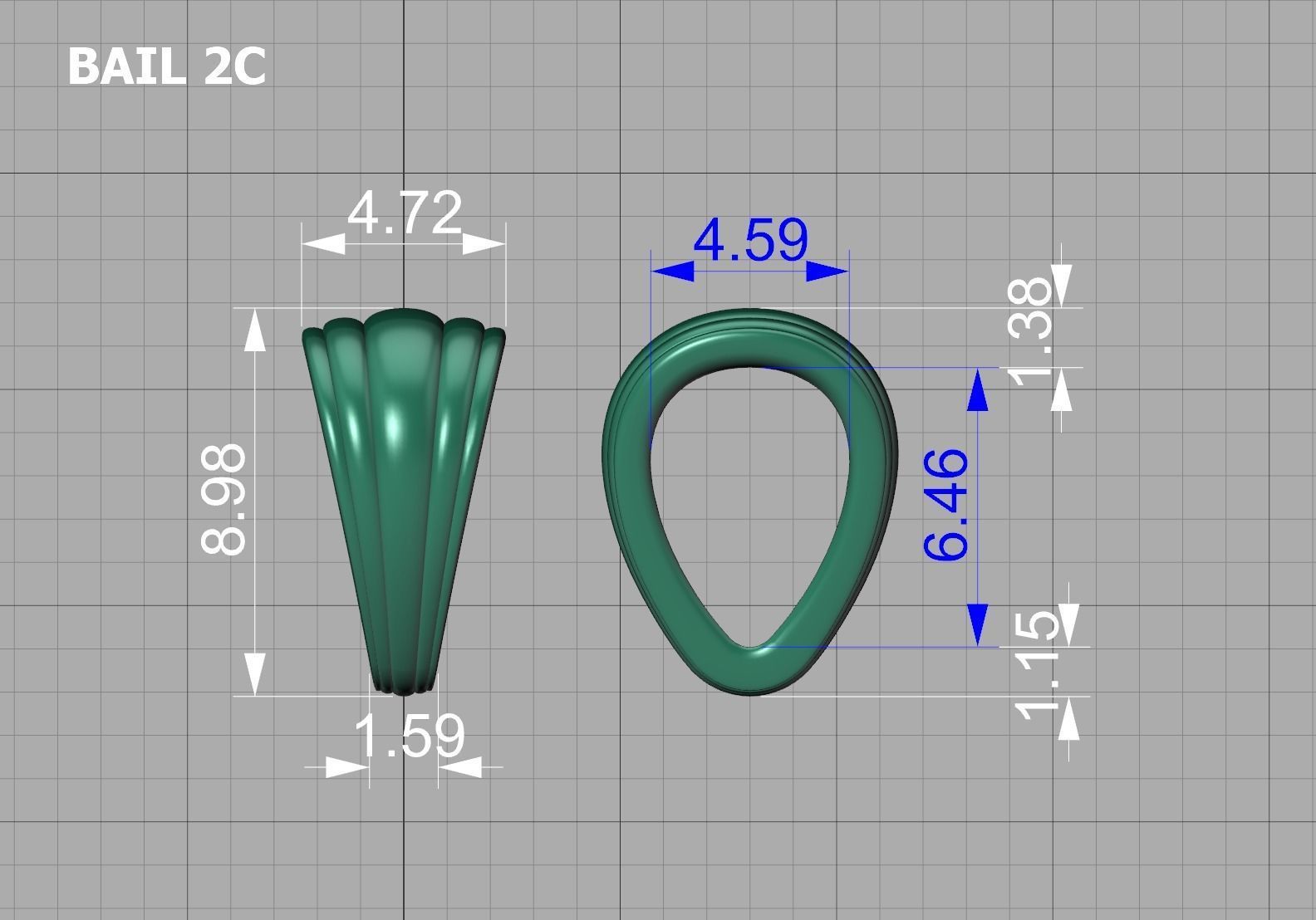 BAILS LOOP PACKAGE for Pendants Necklaces v2 3D print model_17