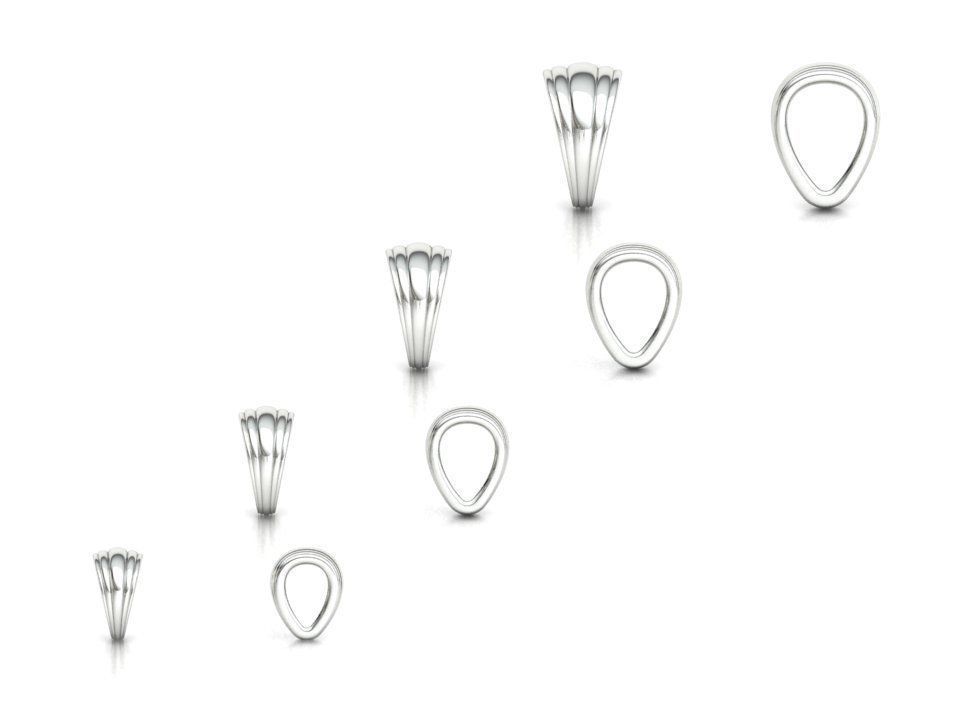 BAILS LOOP PACKAGE for Pendants Necklaces v2 3D print model_3