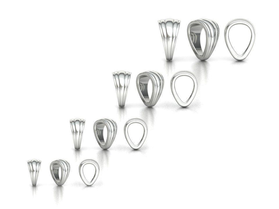 BAILS LOOP PACKAGE for Pendants Necklaces v2 3D print model_1