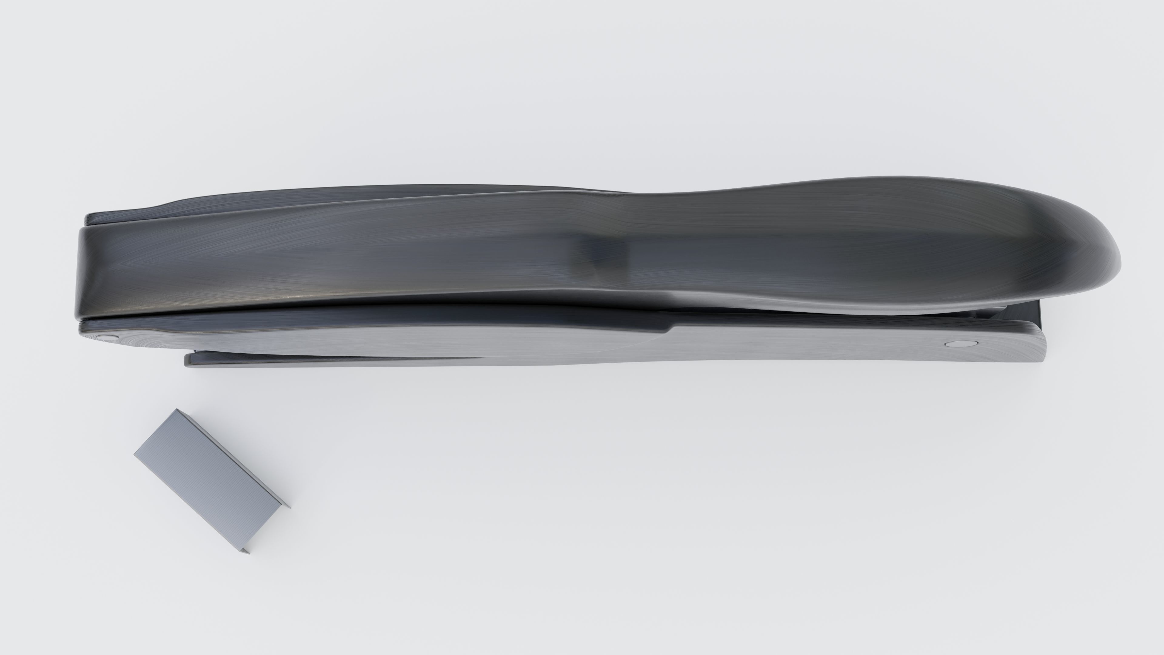 Stapler stainless steel door handle 3D model_2