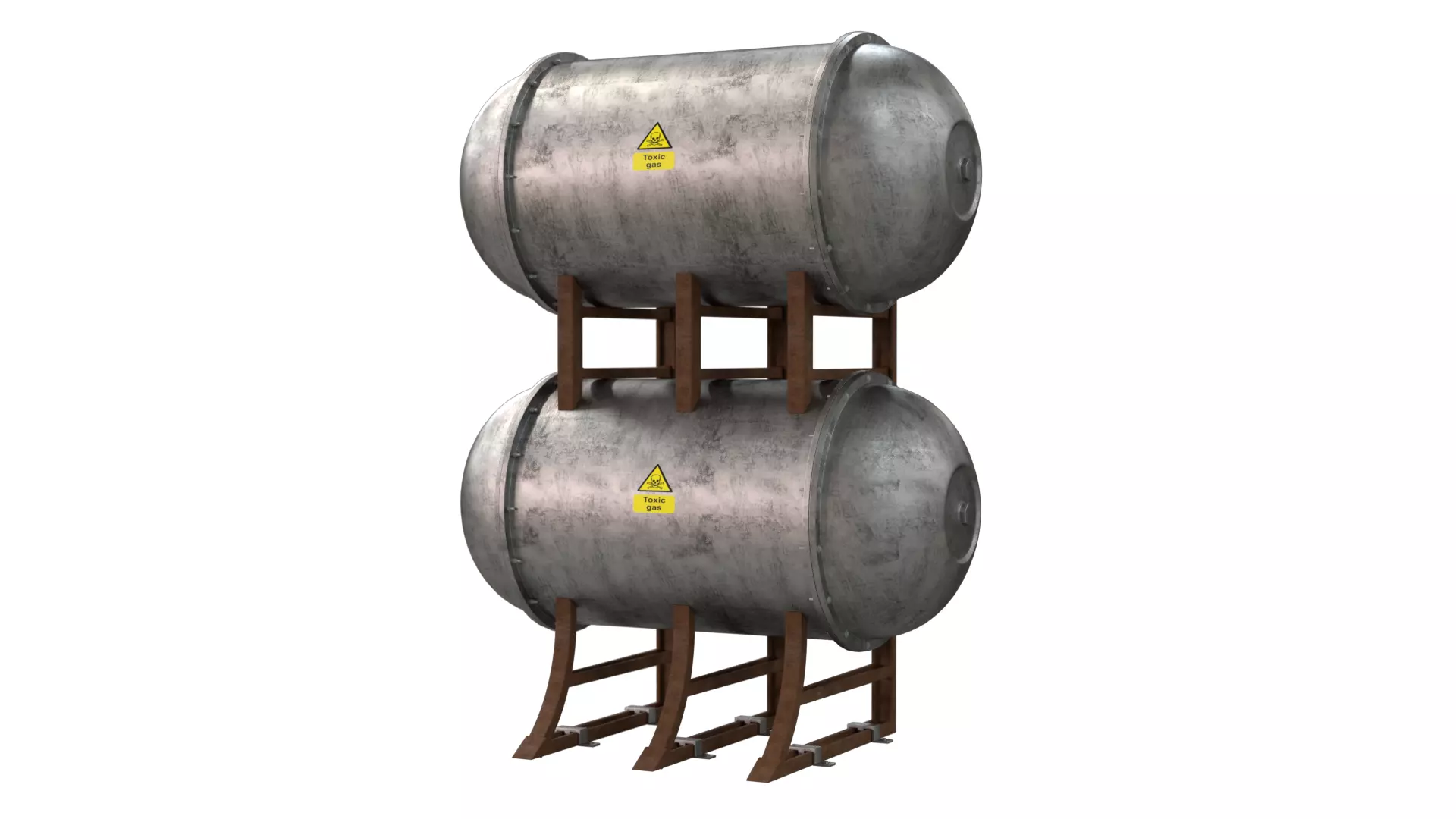 Sci-Fi Toxic Gas Barrels 3D model_0