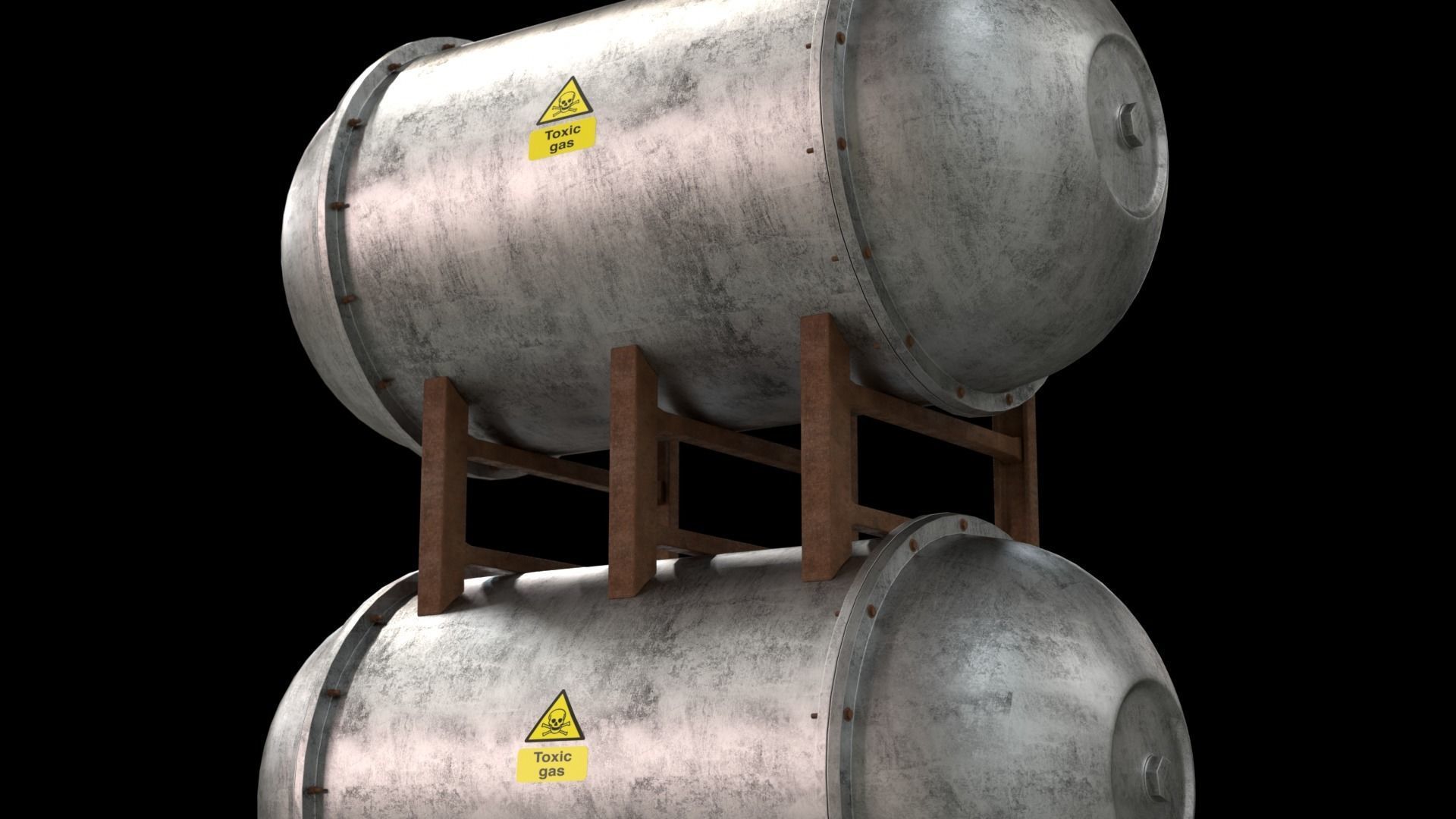 Sci-Fi Toxic Gas Barrels 3D model_5