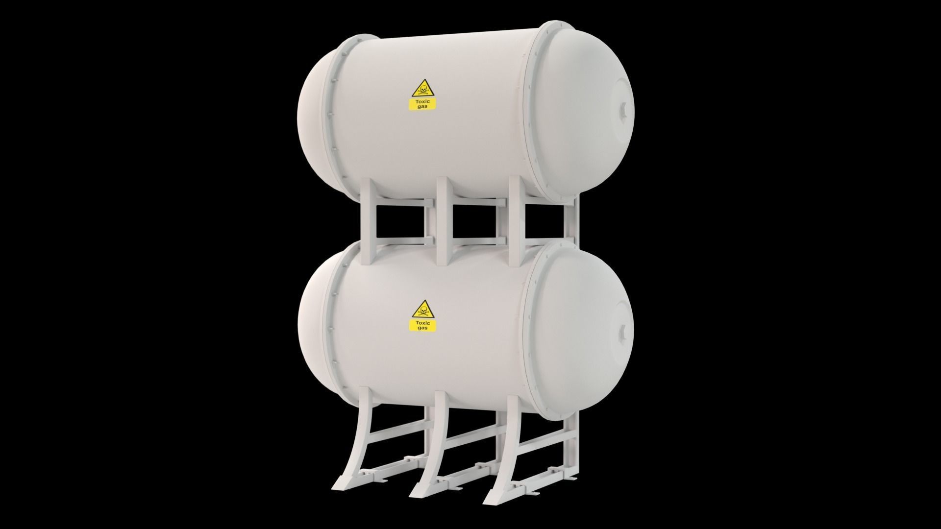 Sci-Fi Toxic Gas Barrels 3D model_1