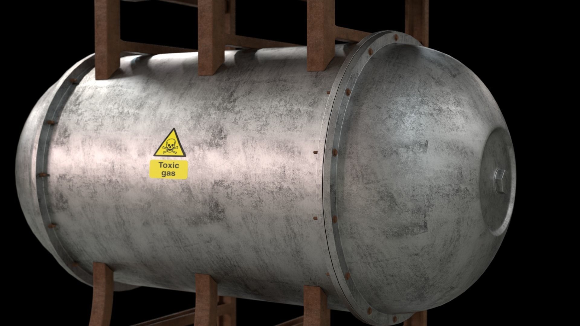 Sci-Fi Toxic Gas Barrels 3D model_3