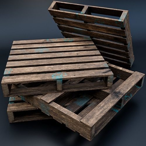 Pallet LowPoly GameAsset Low-poly 3D model
