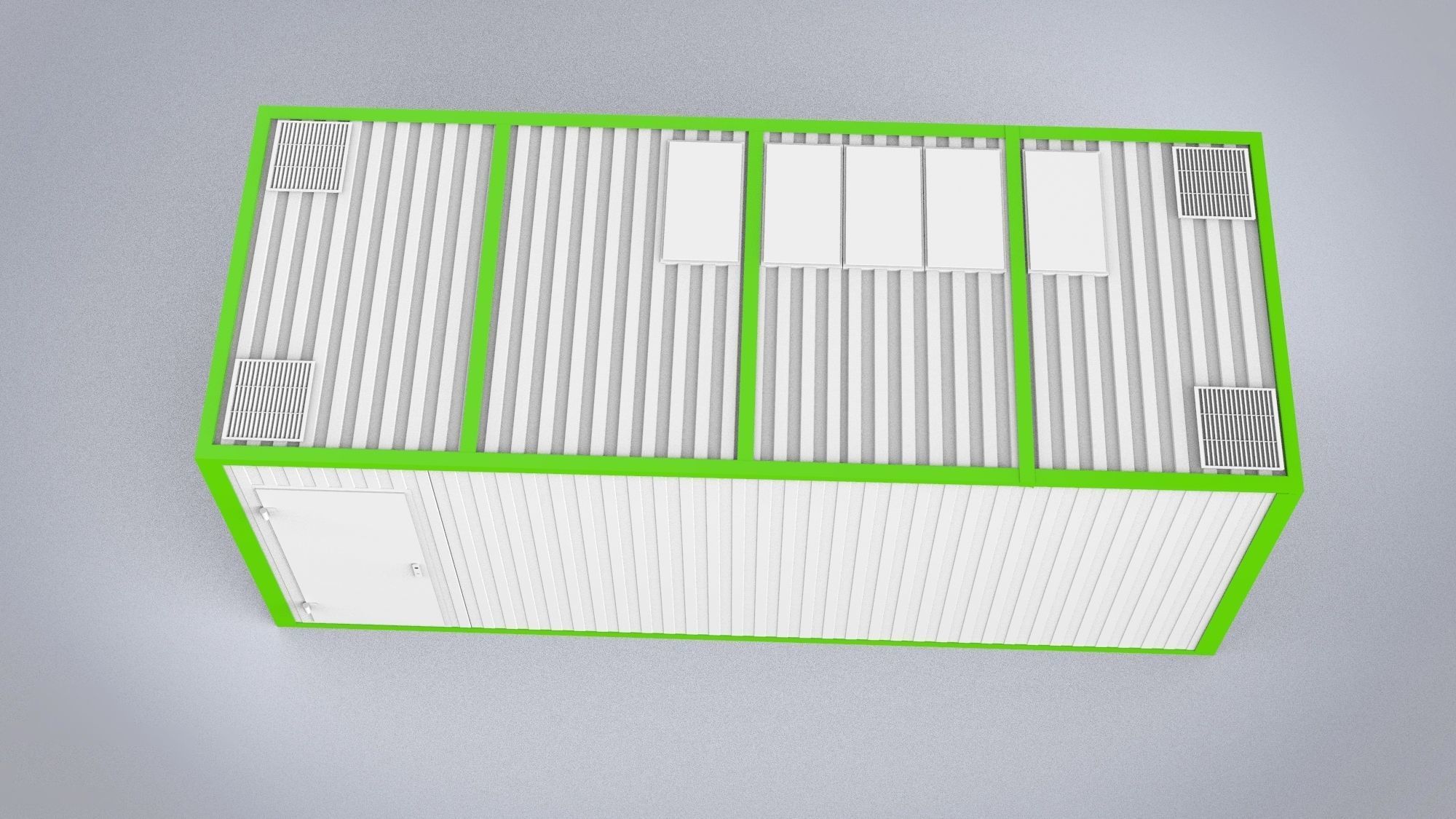 Modular building 15m2 3D model_6