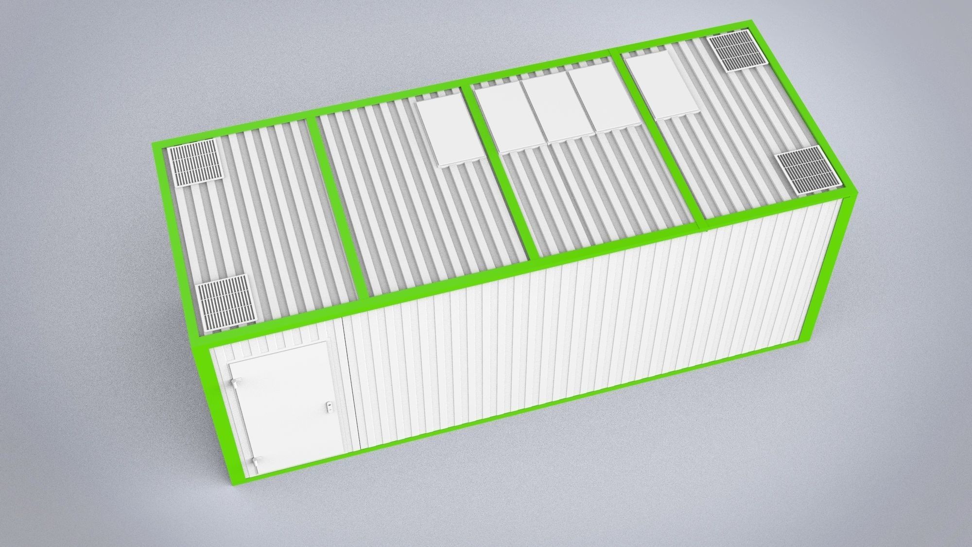 Modular building 15m2 3D model_4