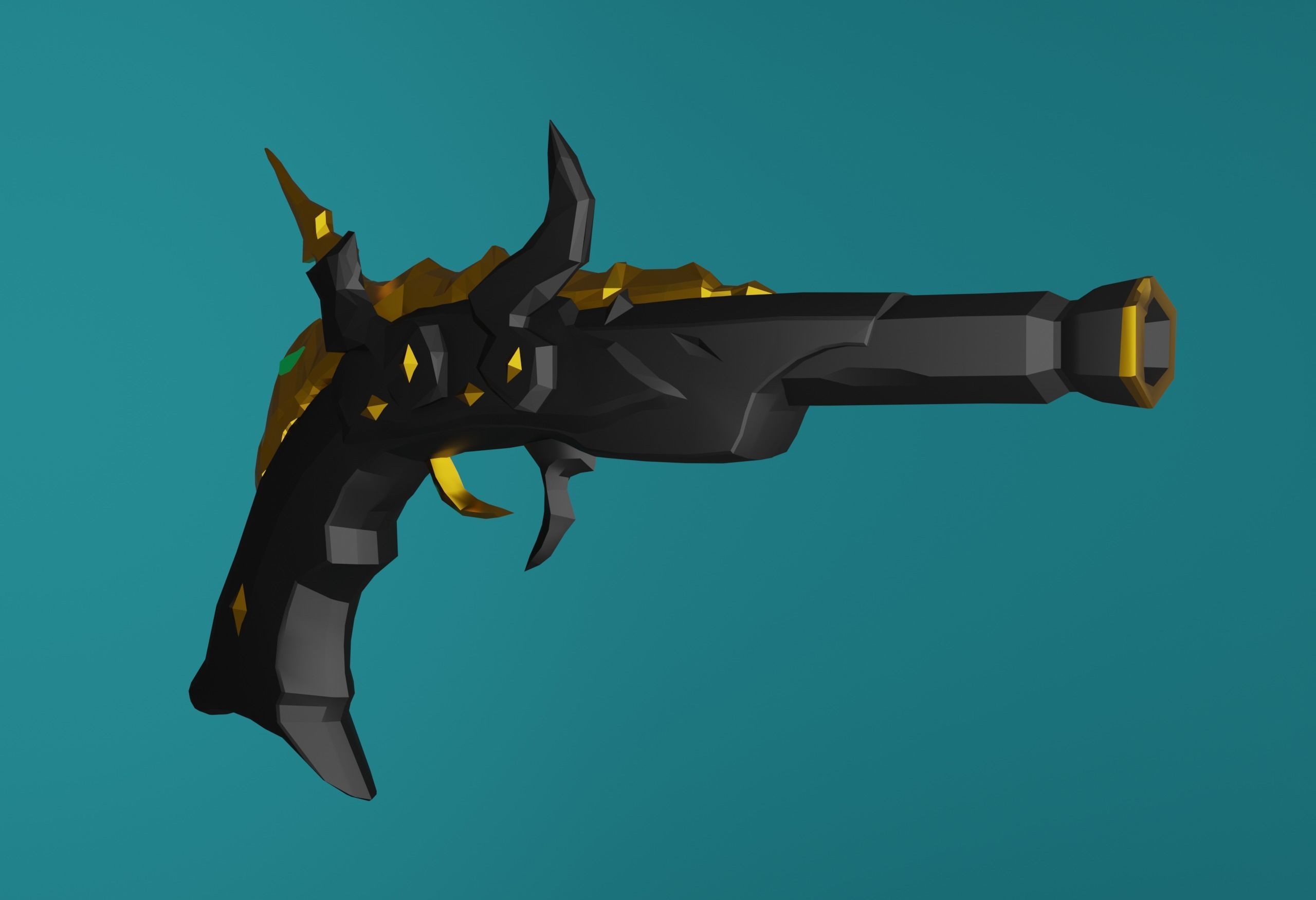 Ferryman Pistol Sea of Thieves Low-poly 3D model_2