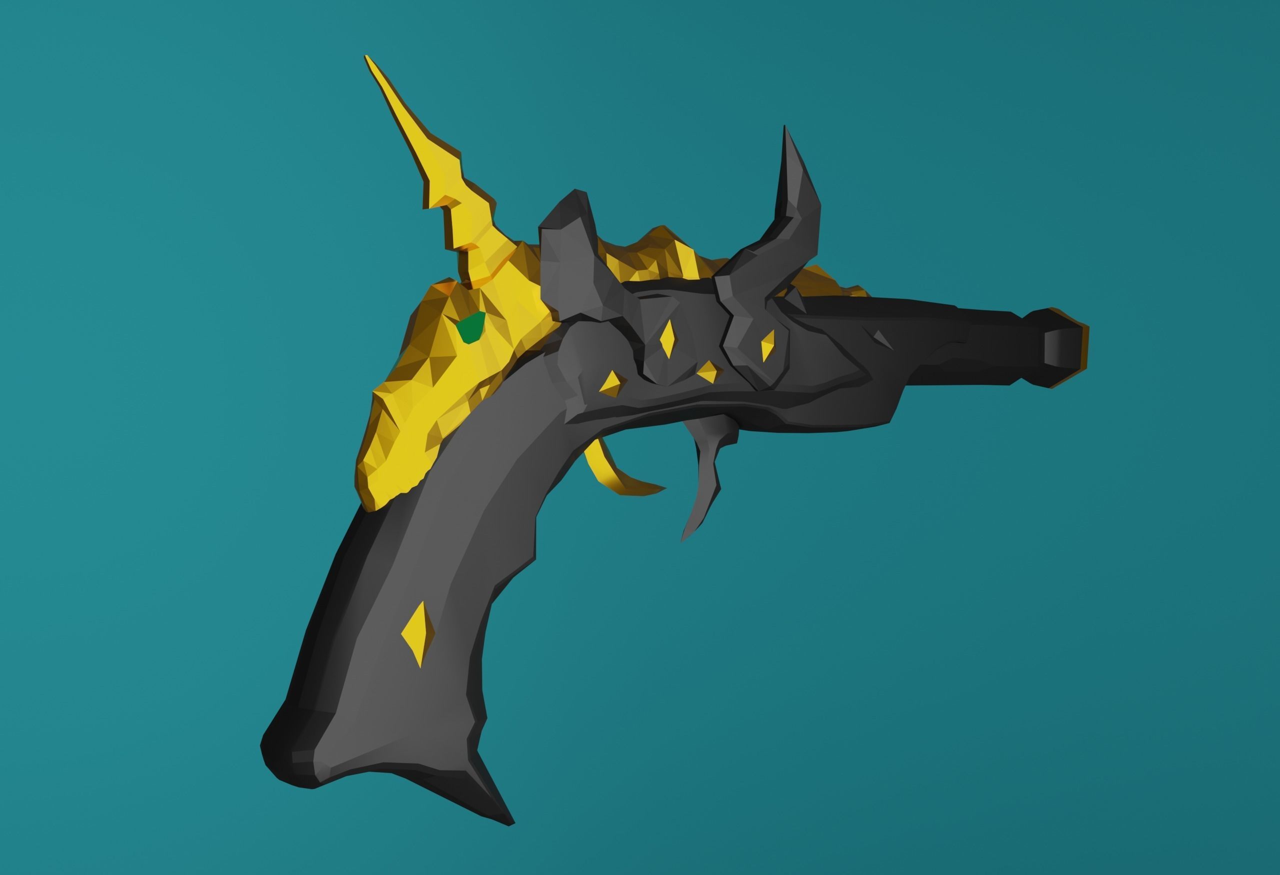 Ferryman Pistol Sea of Thieves Low-poly 3D model_1