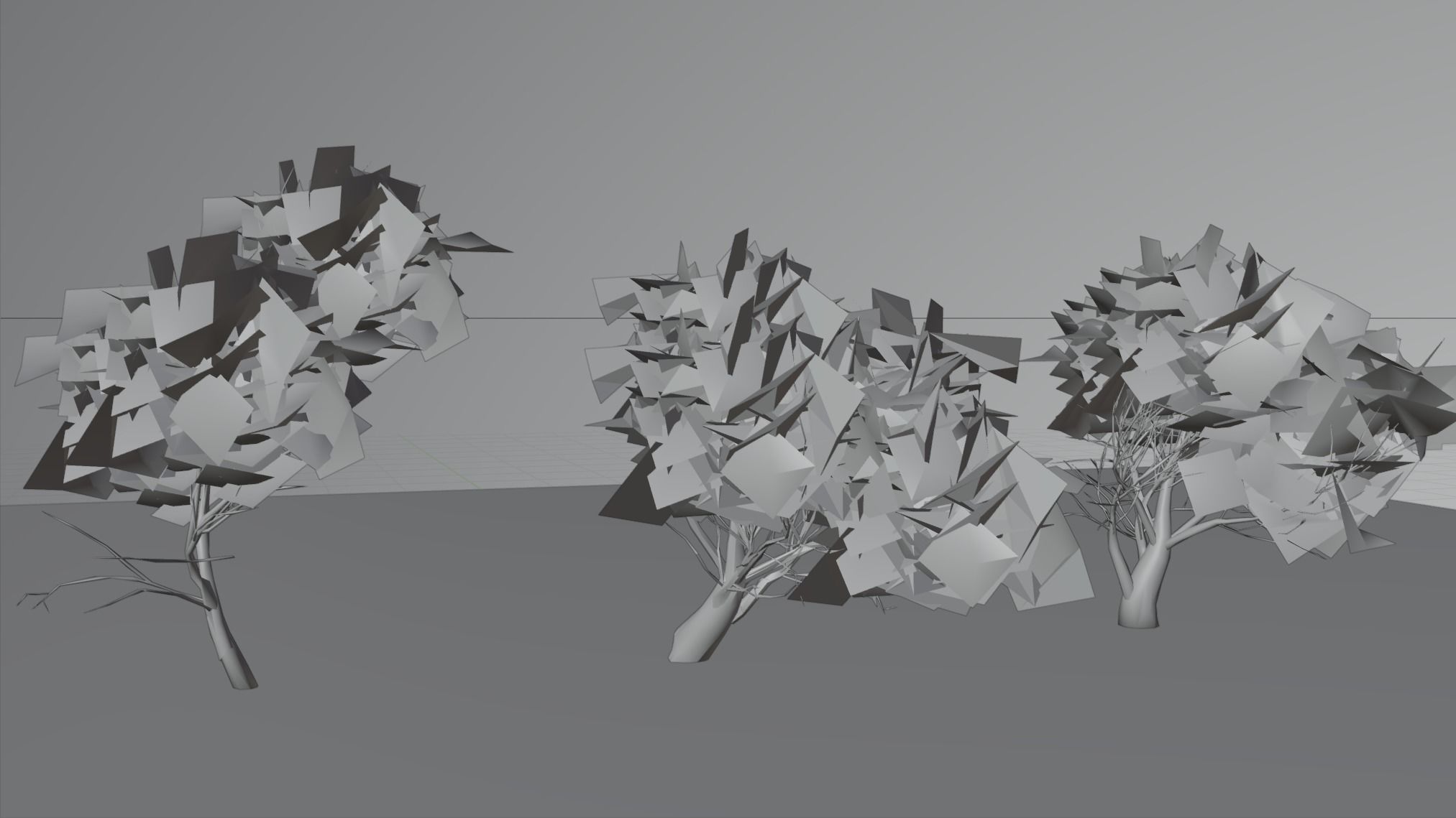 European Olive Tree 3D model 3 assets pack Low-poly 3D model_21