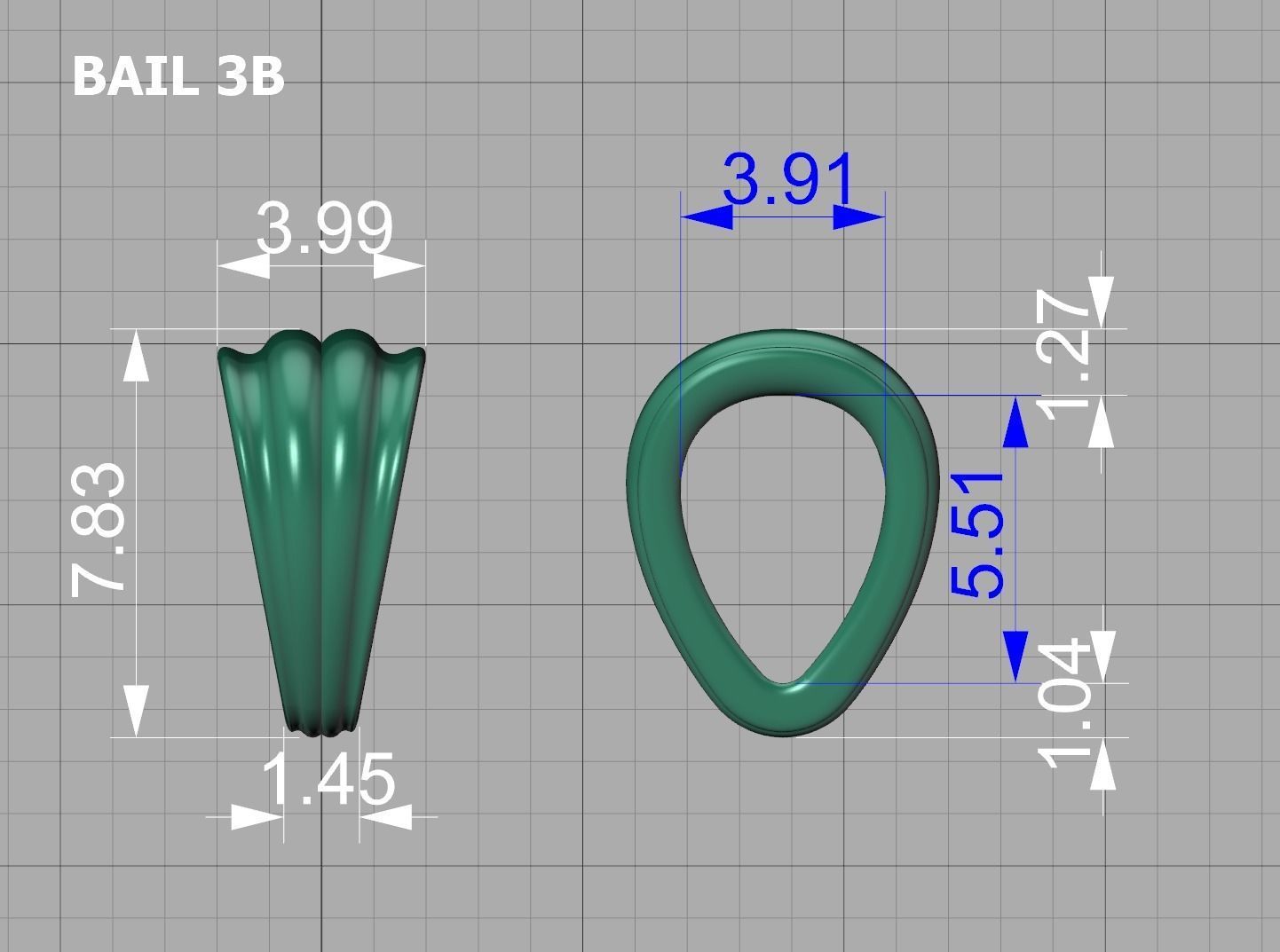 BAILS LOOP PACKAGE for Pendants Necklaces v3 3D print model_11