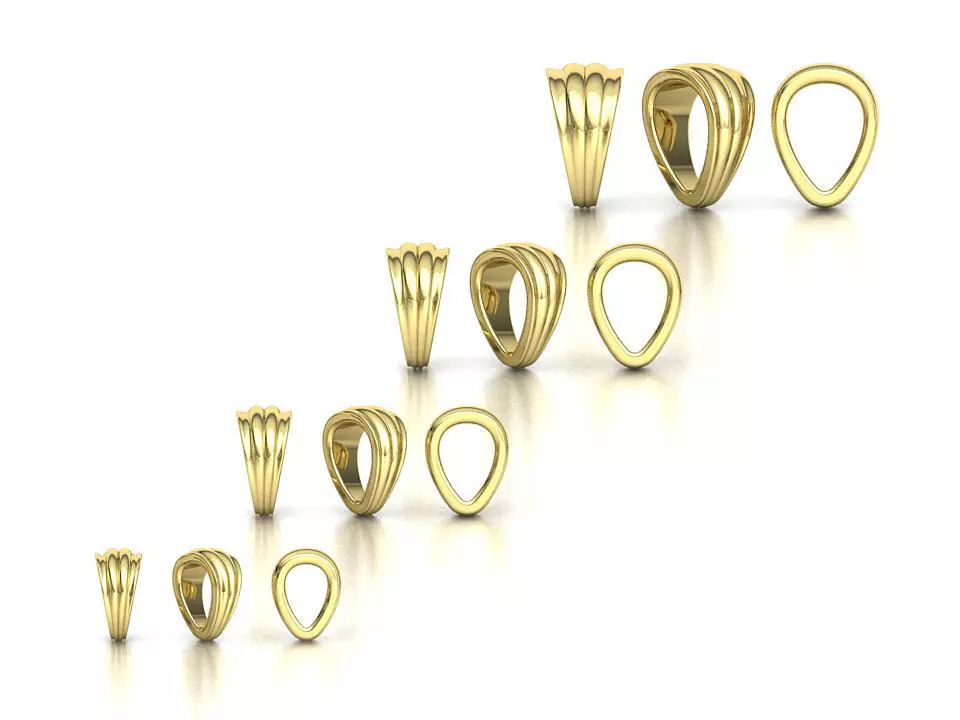 BAILS LOOP PACKAGE for Pendants Necklaces v3 3D print model_0