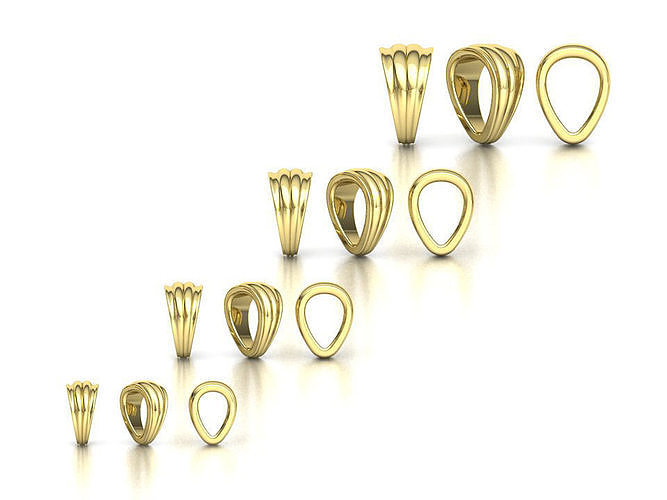 BAILS LOOP PACKAGE for Pendants Necklaces v3 3D print model