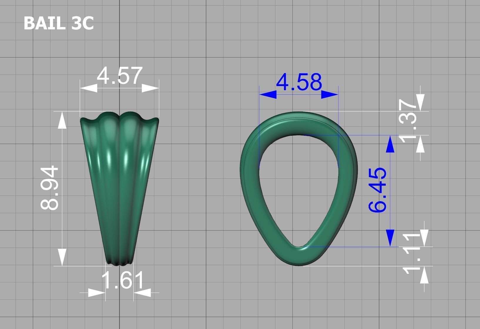 BAILS LOOP PACKAGE for Pendants Necklaces v3 3D print model_12