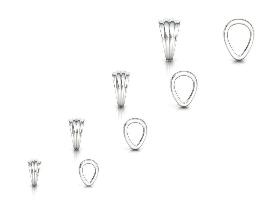 BAILS LOOP PACKAGE for Pendants Necklaces v3 3D print model_3