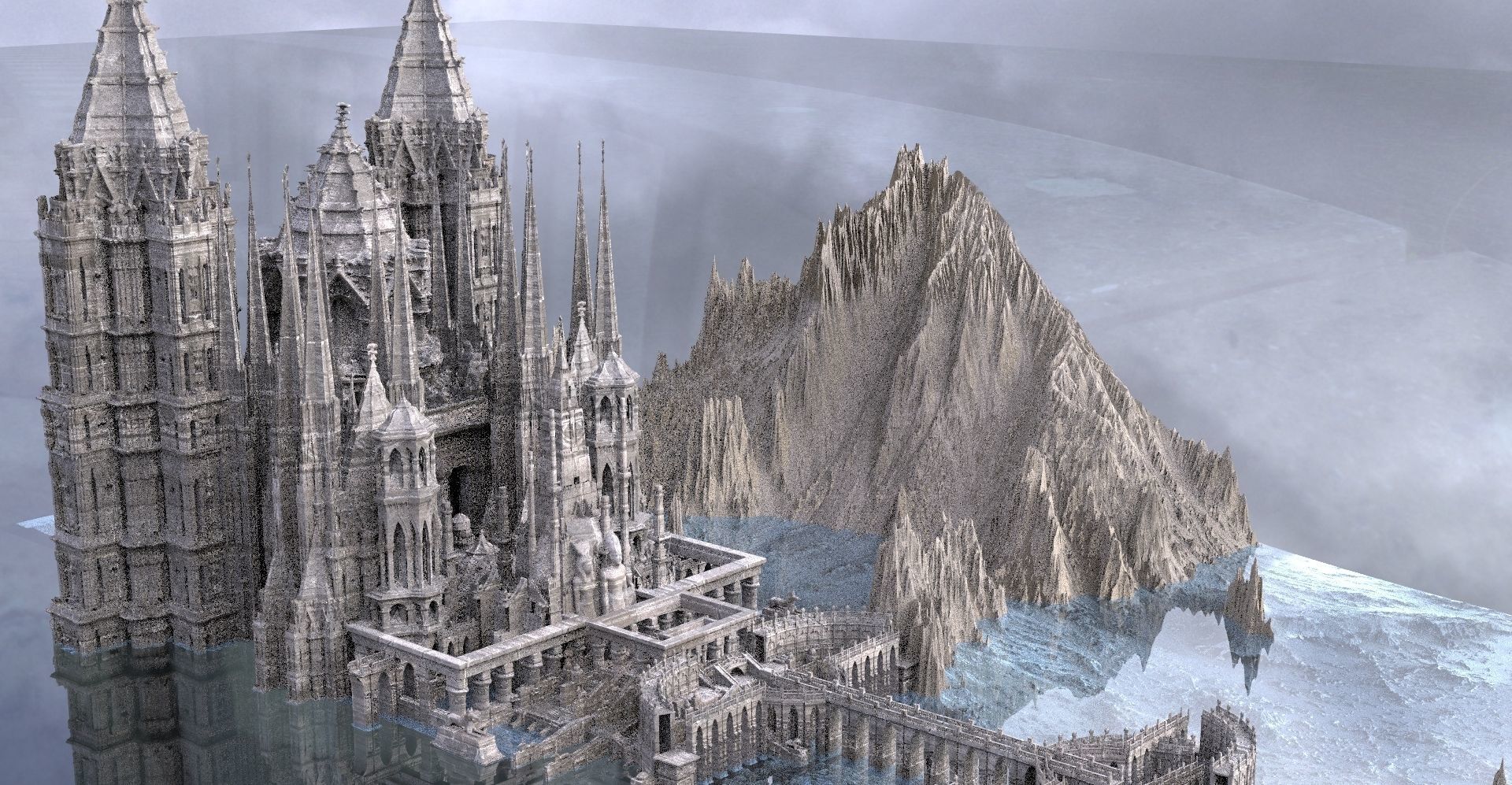 Ancient Egyptian Lost Temple Grand  3D model_1