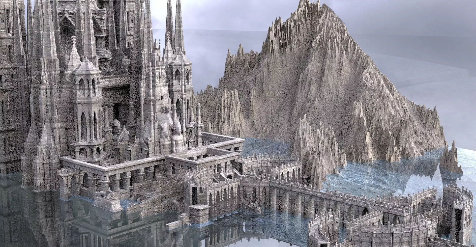 Ancient Egyptian Lost Temple Grand  3D model_0