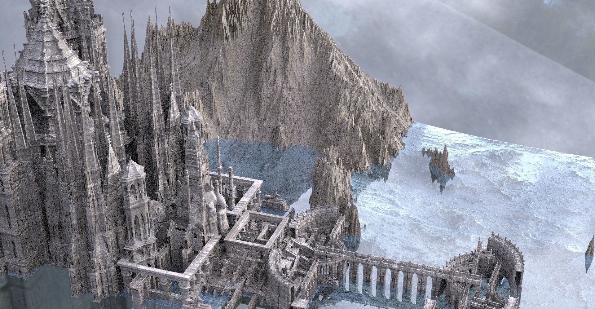 Ancient Egyptian Lost Temple Grand  3D model_3