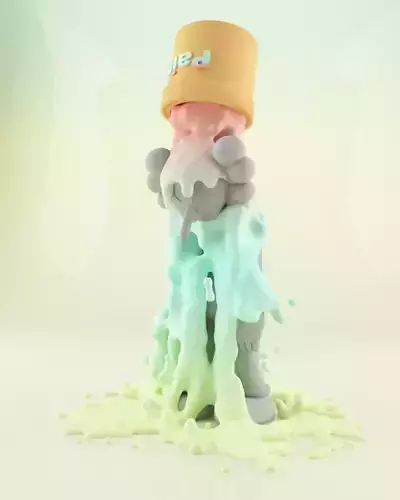 KAWS Paint Sculpture