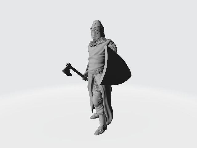 Medieval Danish Knight or Danish Vassal 3D print model_4