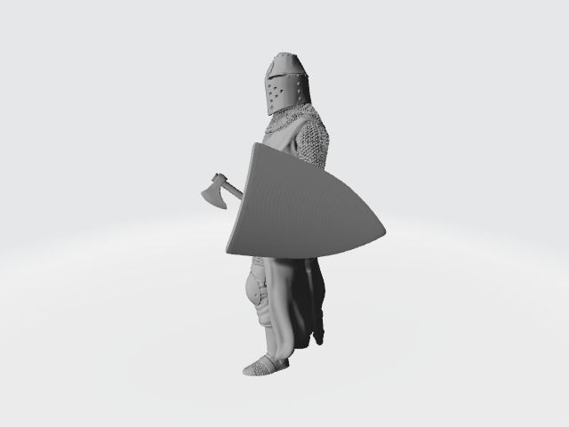 Medieval Danish Knight or Danish Vassal 3D print model_3