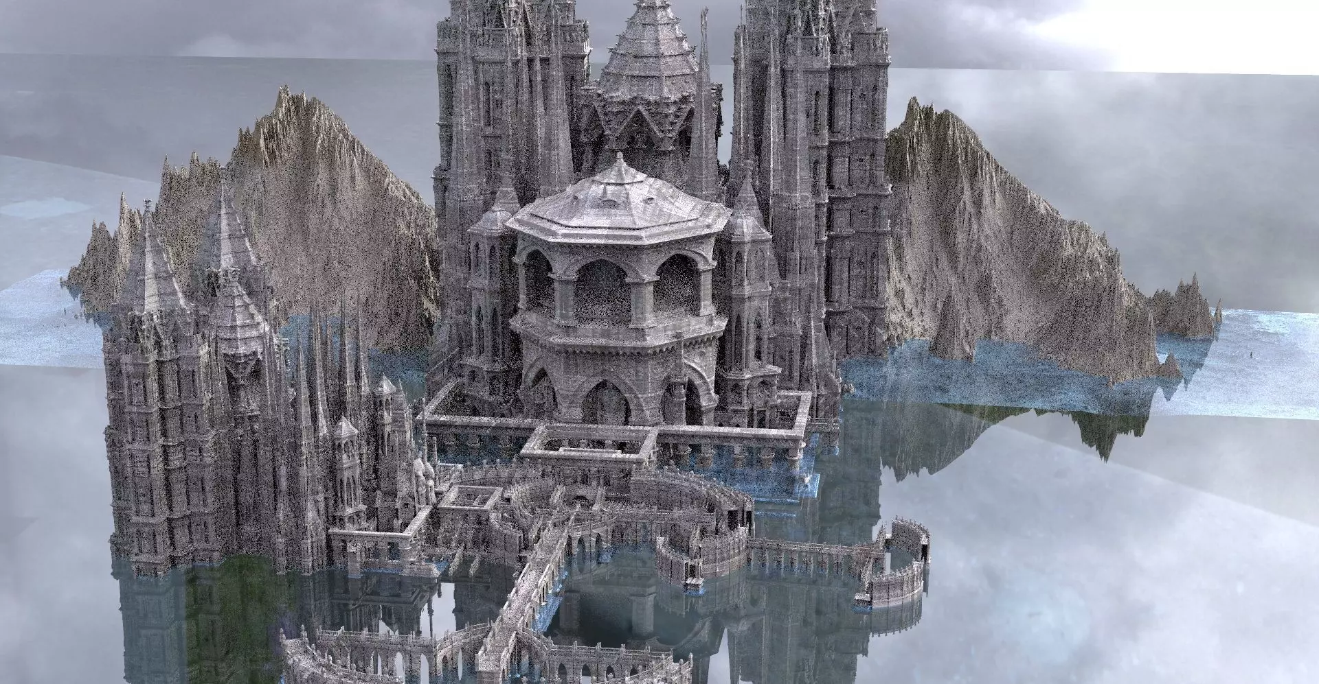 Ancient Civilization Grand palace Ruins 3D model_0