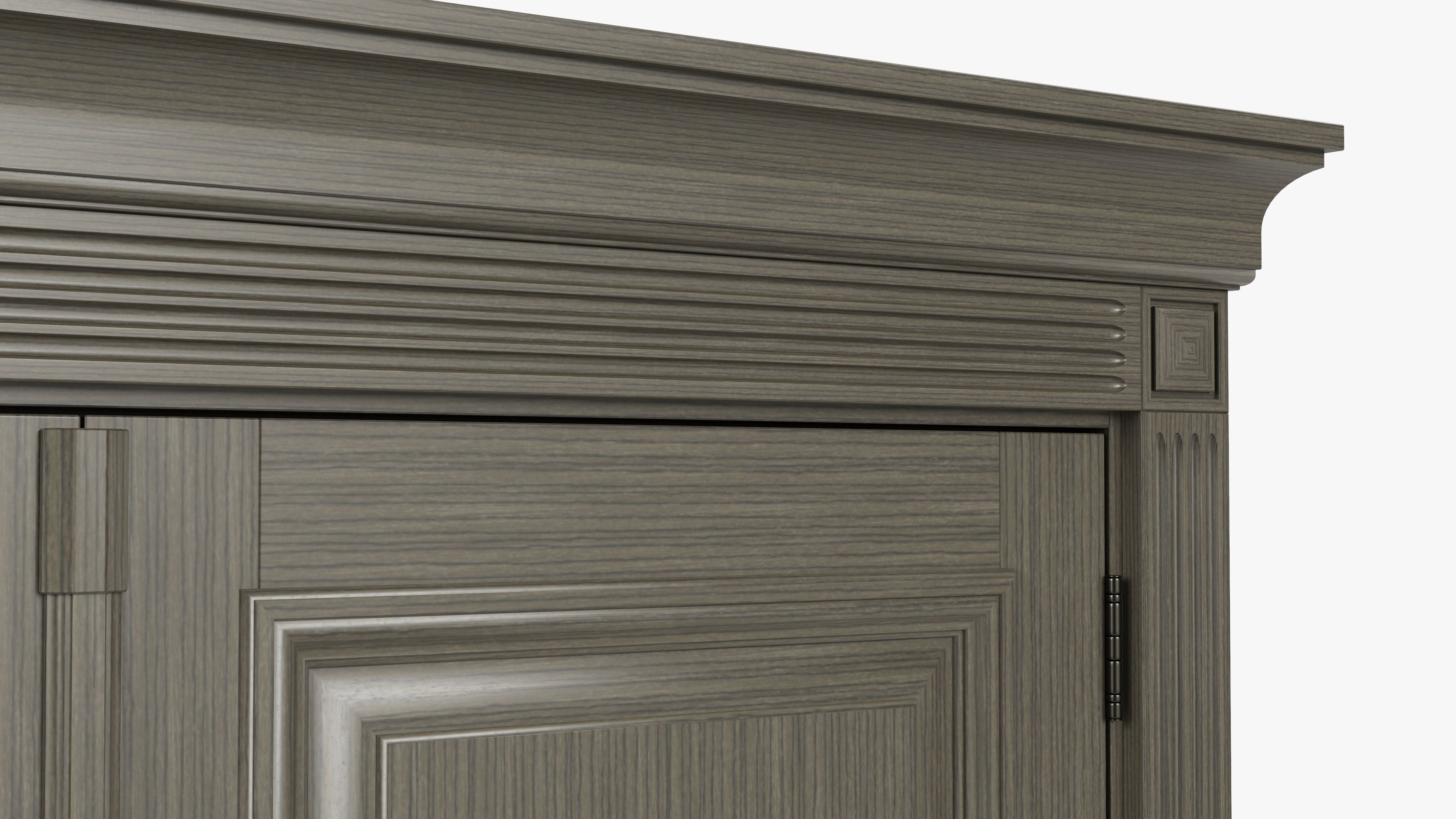 Classic door double 07 3D model_3