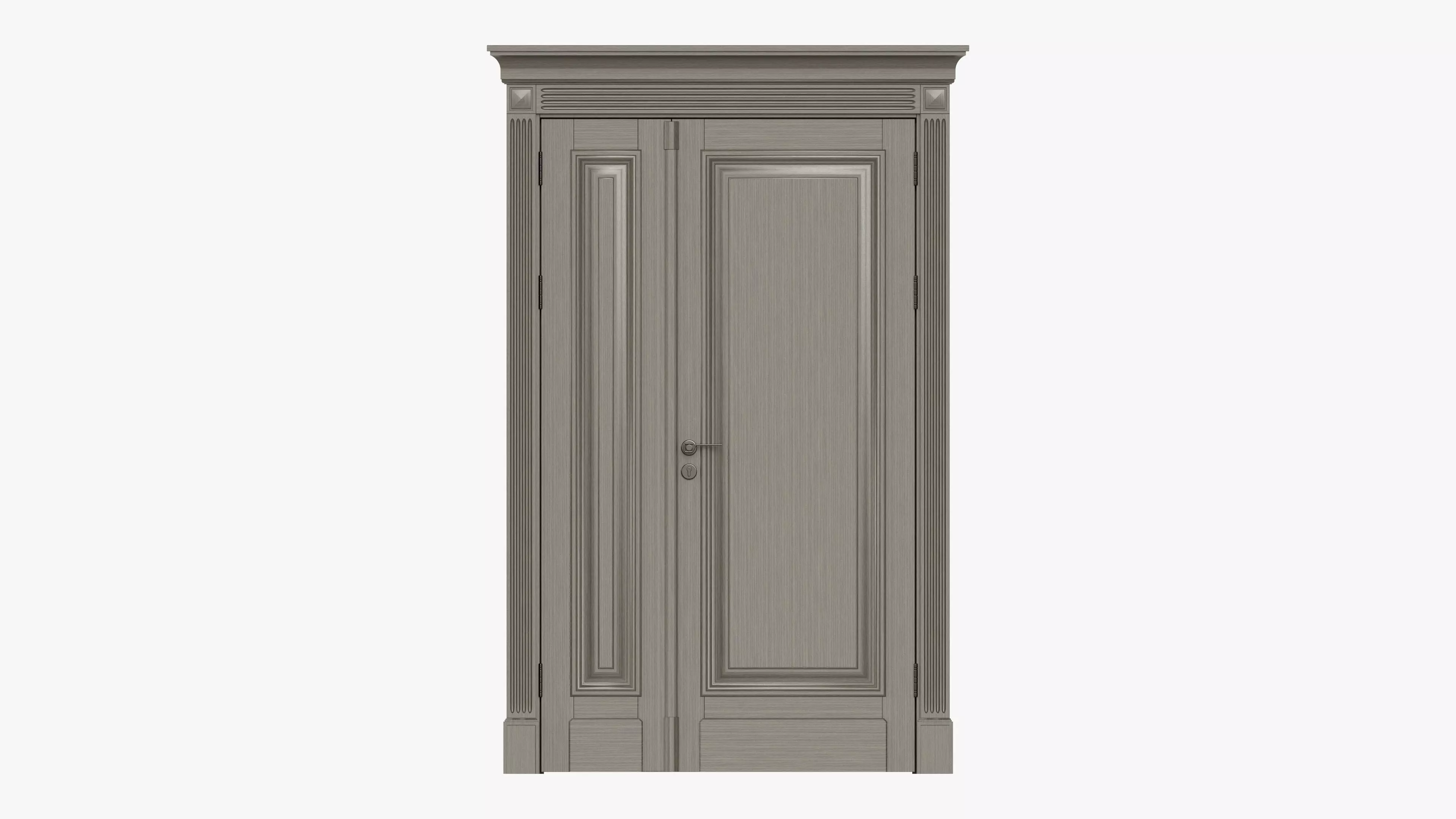 Classic door double 07 3D model_0
