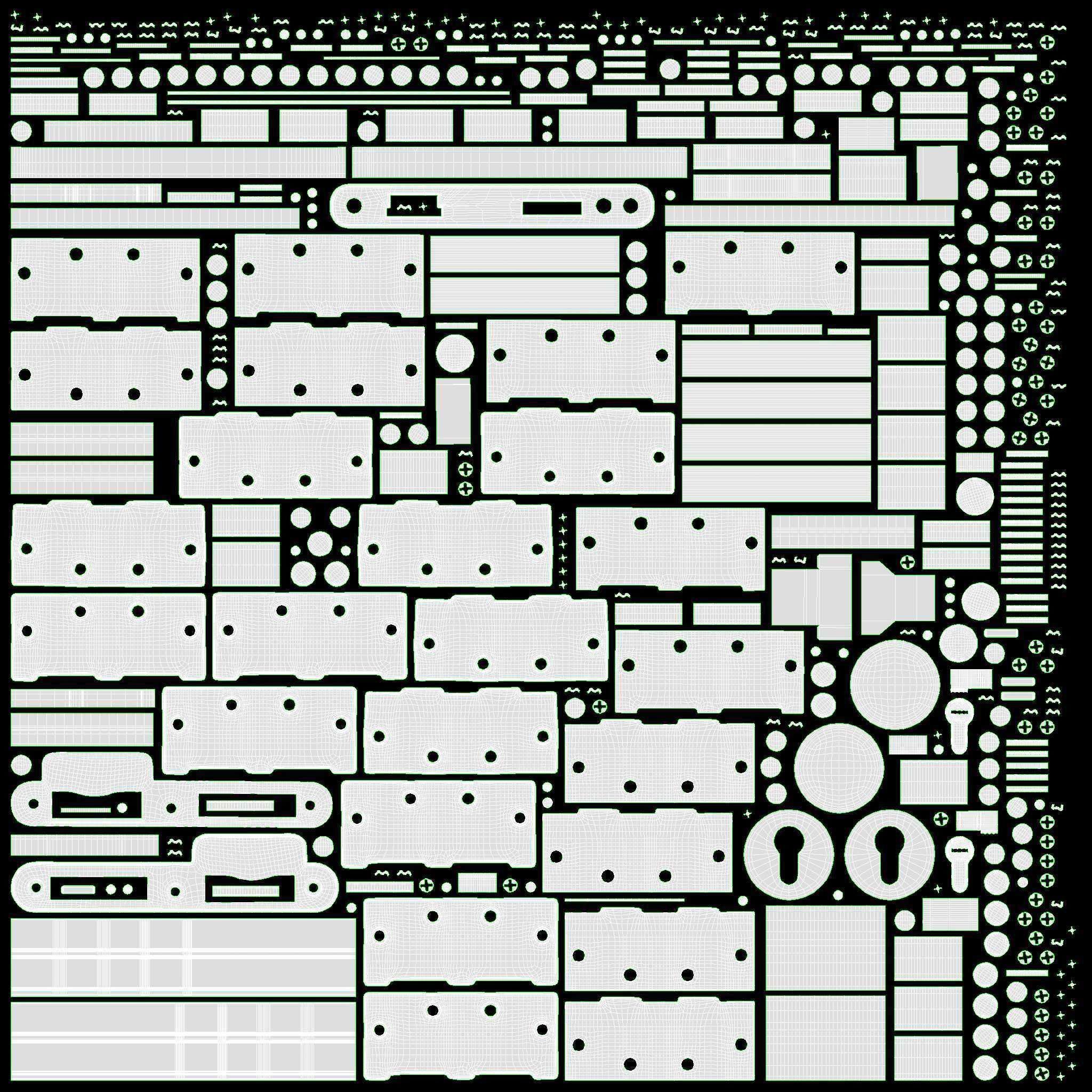 Classic door double 07 3D model_13