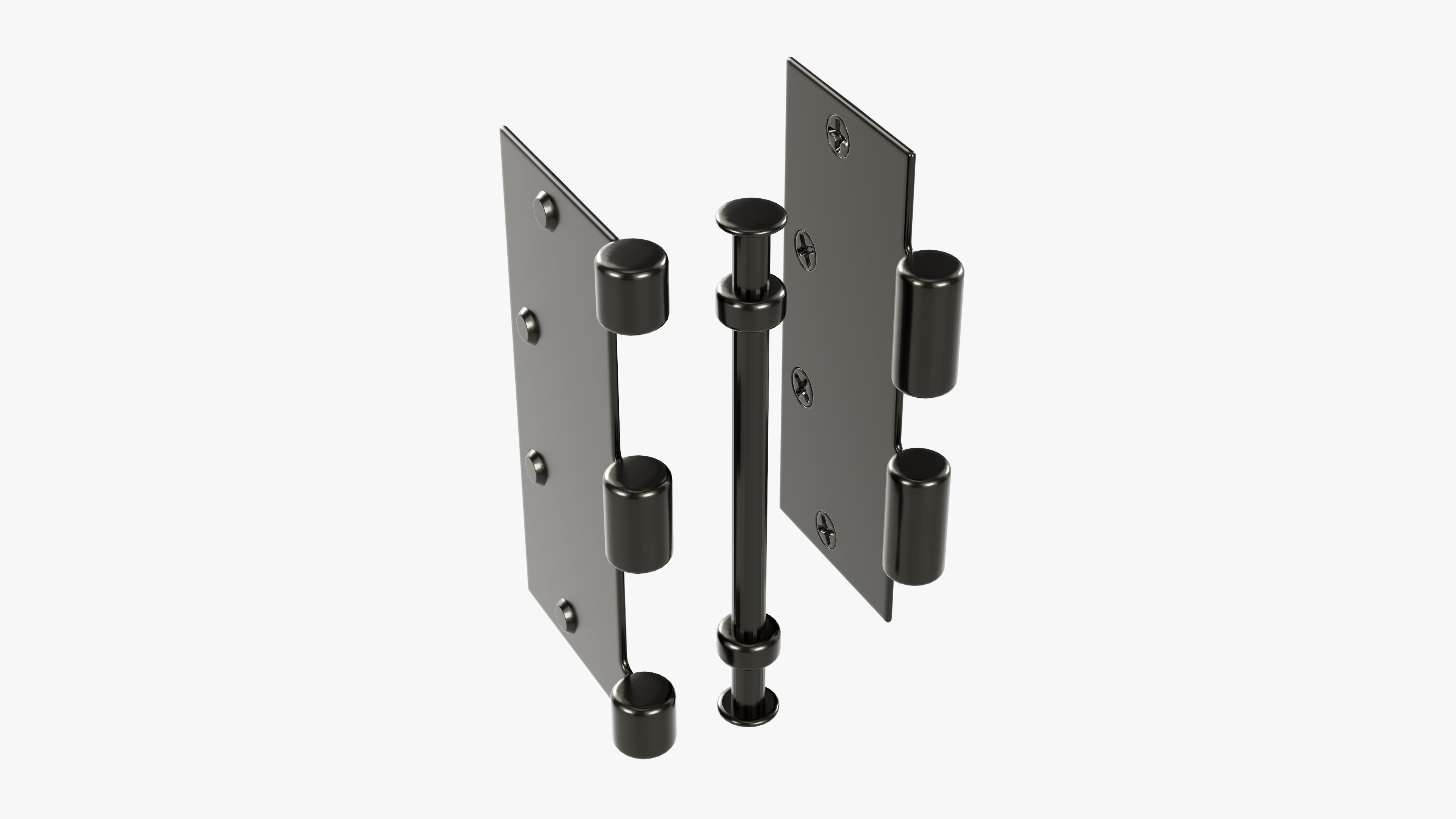 Door classic double 08 3D model_7