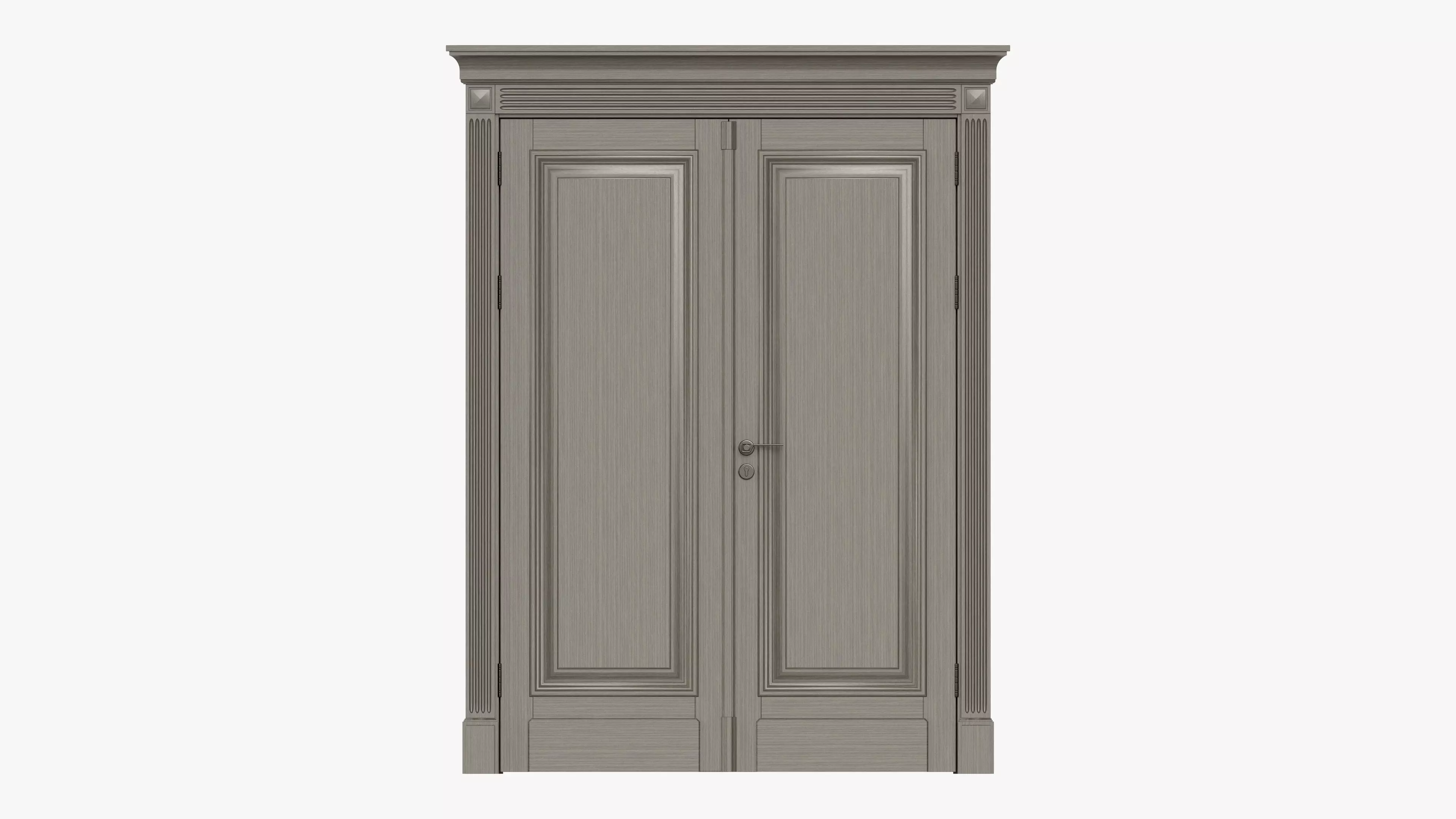 Door classic double 08 3D model_0