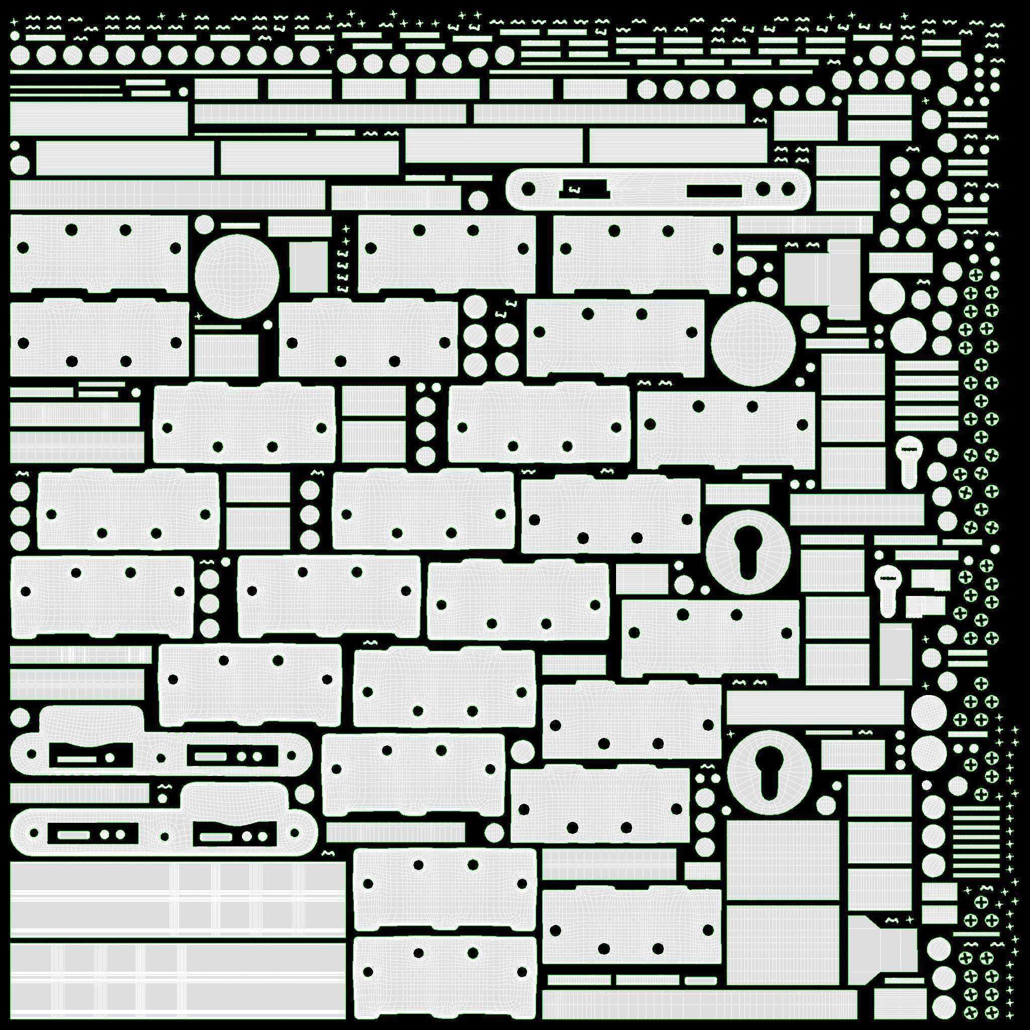 Door classic double 08 3D model_13