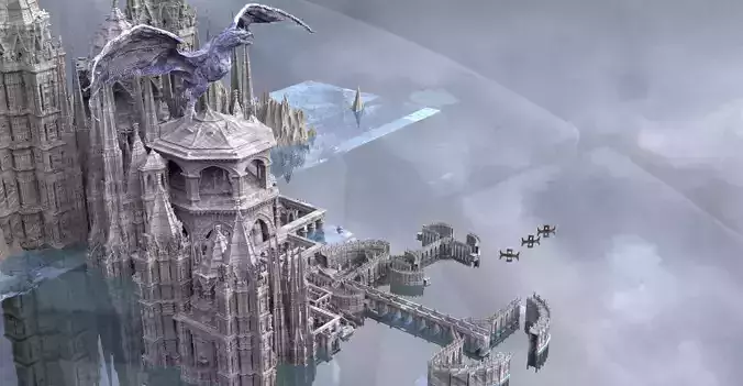 Ancient Civilization The Dragons Return Kit bash 3D models 3D model