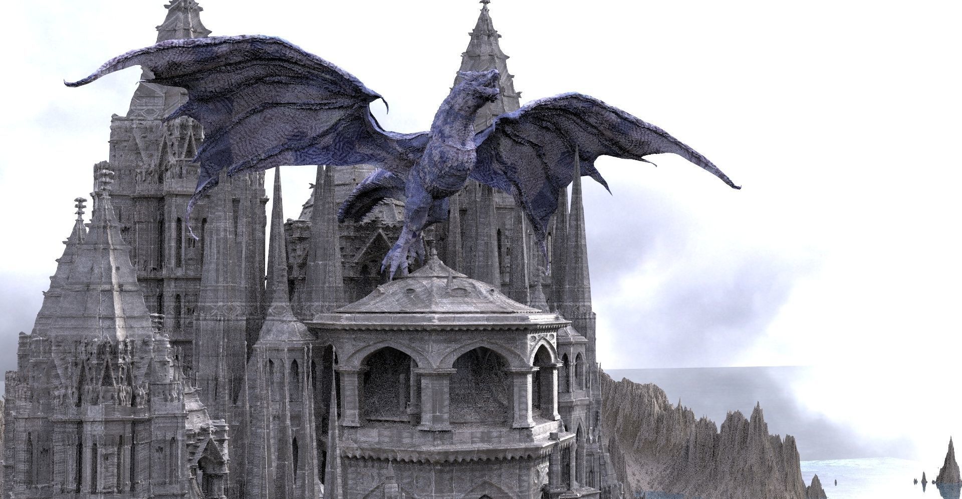 Ancient Civilization The Dragons Return Kit bash 3D models 3D model_3