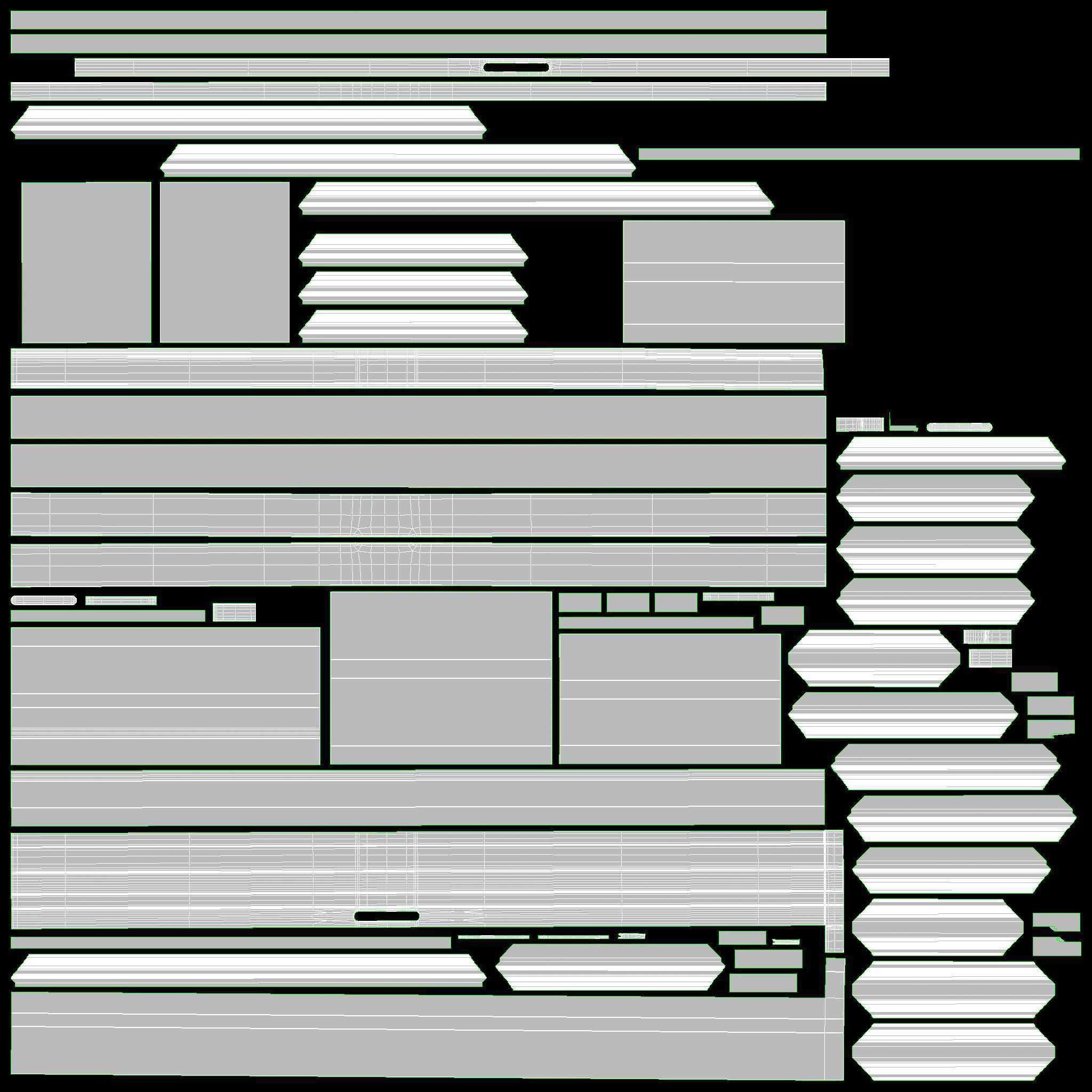 Door classic with glass 01 3D model_9