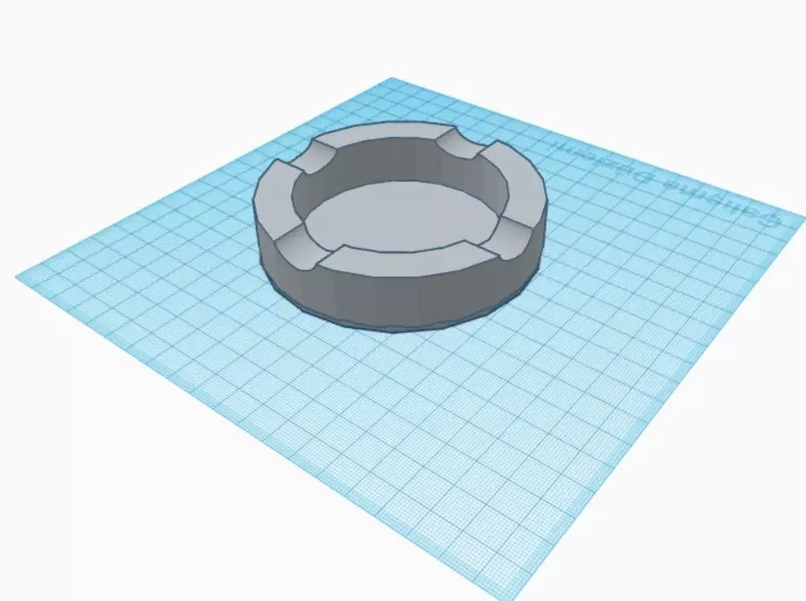 cigarette ashtray 3D print model