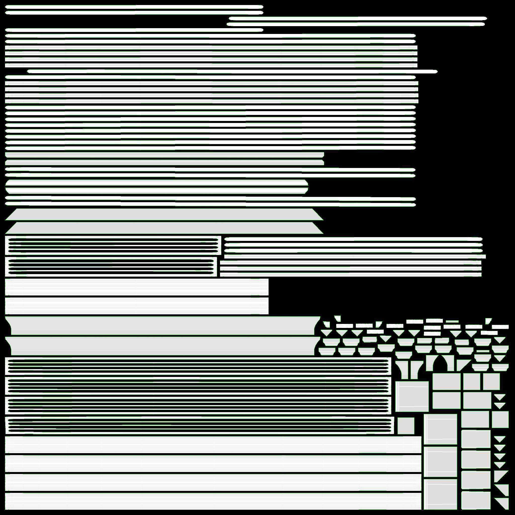 Door classic with glass double 01 3D model_8